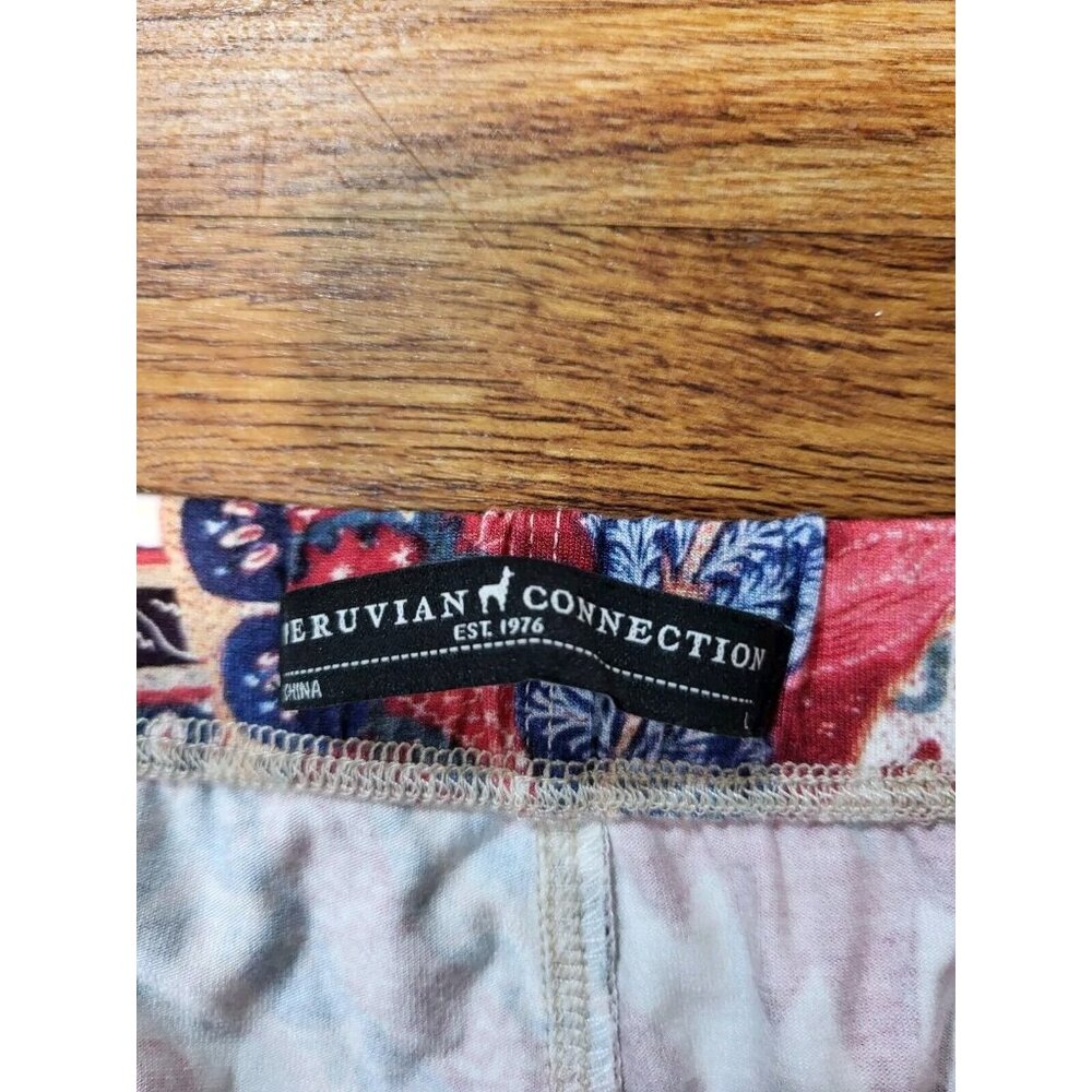 Peruvian Connection Sizs Large Pull On Midi Flora… - image 3